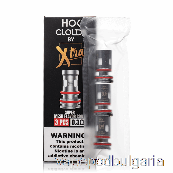 Vape 10000 Дръпки Xtra Hok Clouds Replacement Coils 0.3ohm Coils